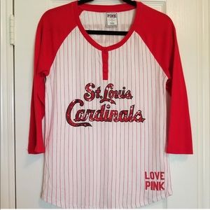 PINK, St. Louis cardinals, baseball Tee, size LG